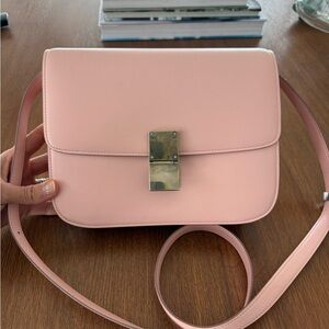 Celine Pink Leather Crossbody Bag